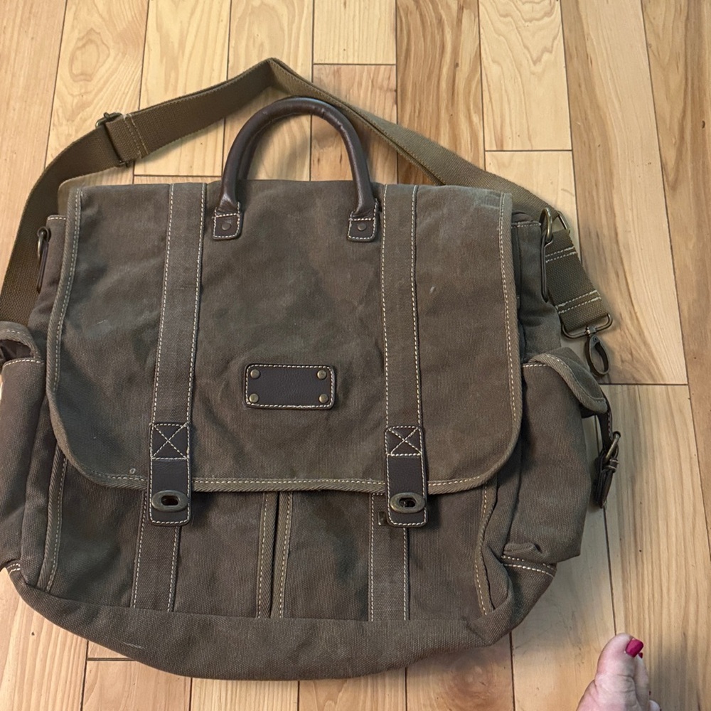 Unbranded Canvas Laptop Messenger Bag - Picture 2 of 5